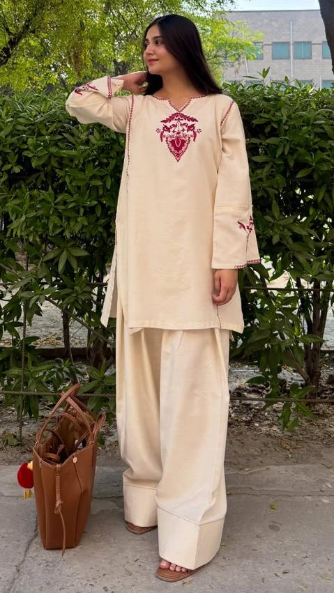 Loqab Emb Farshi Shalwar Set