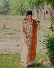 Mehar Lawn Farshi Emb 3pc