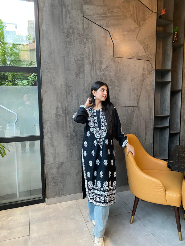 Emily Long Kurti (Foam print)