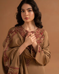 Brown Embroidery 3pc