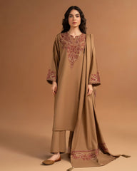 Brown Embroidery 3pc