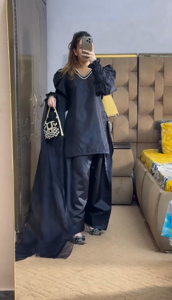 Silk Black Farshi Set 3Pc