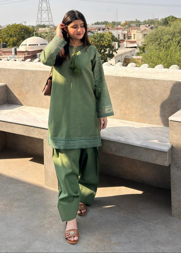 Minsha Lawn Farshi Shalwar Set