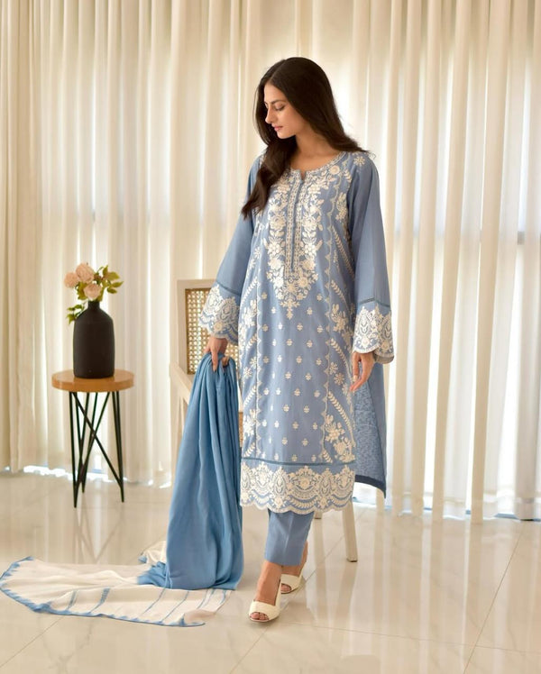 Sanober Lawn Emb 3pc