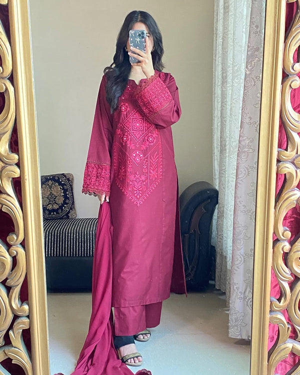 Roha Lawn Embroidered 3pc