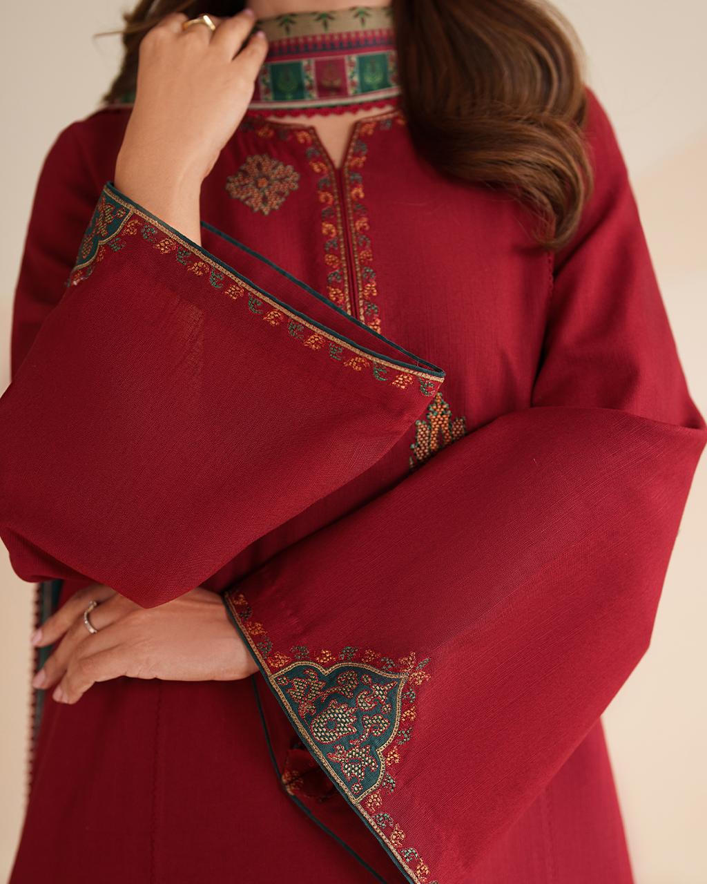Horain Embroidered 3pc – Merajora